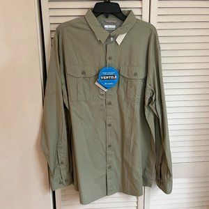 Columbia Men's Long Sleeve Shirt Large NWT Green